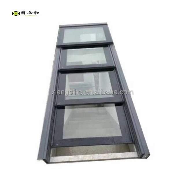 Best Selling Automatic Retractable Glass Roof Skylight Bi-fold Sliding Skylight for Pergola