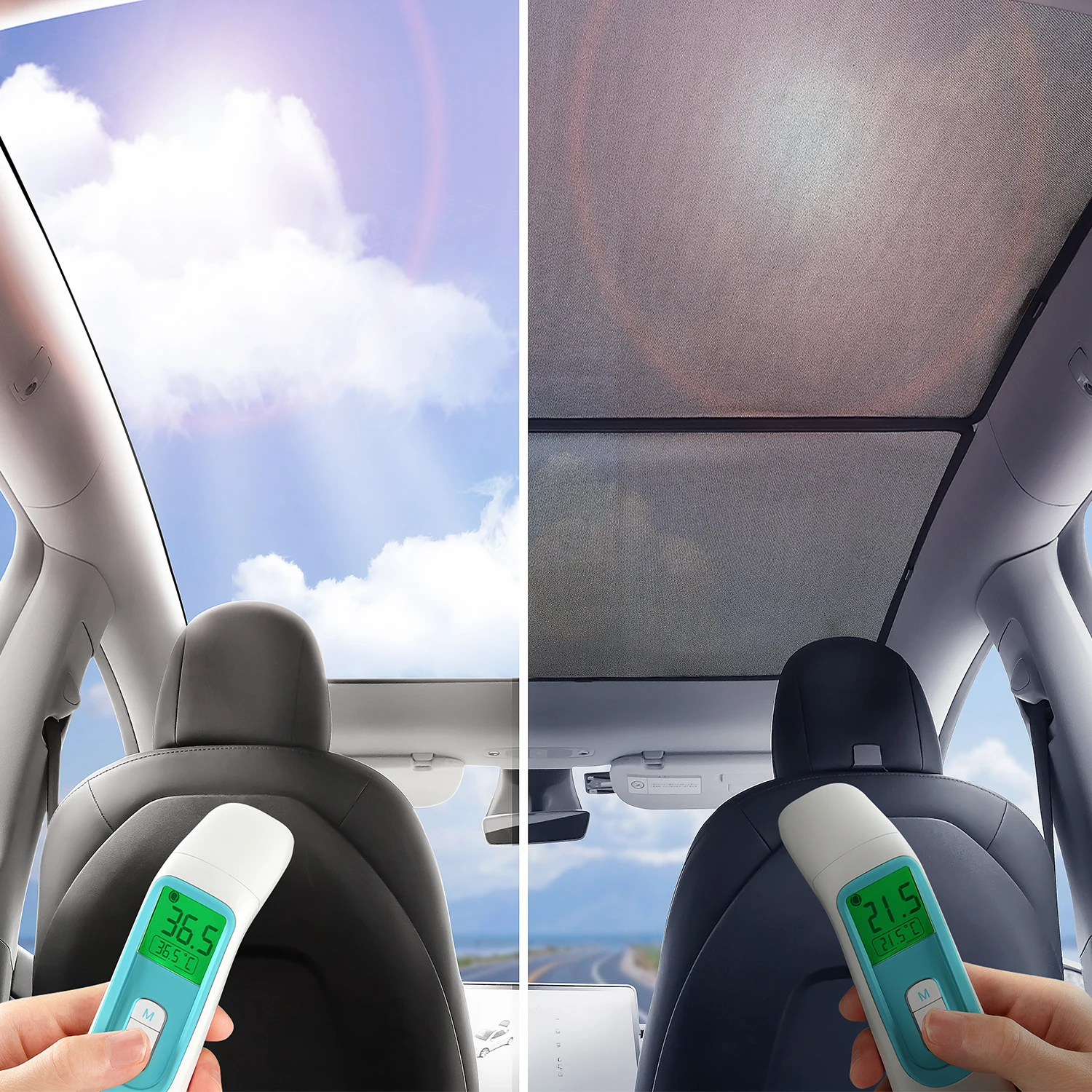 Window Insulation UV Rays Protection Sun Shade for Tesla Model Y (2020 2021 2022) Sunroof Sunshade