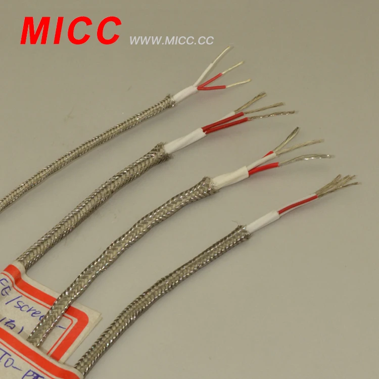 MICC 4 cores red and 2 cores white PT100-TEF/TEF-6*7/0.2 Flexible heat resistant insulation for electrical wire