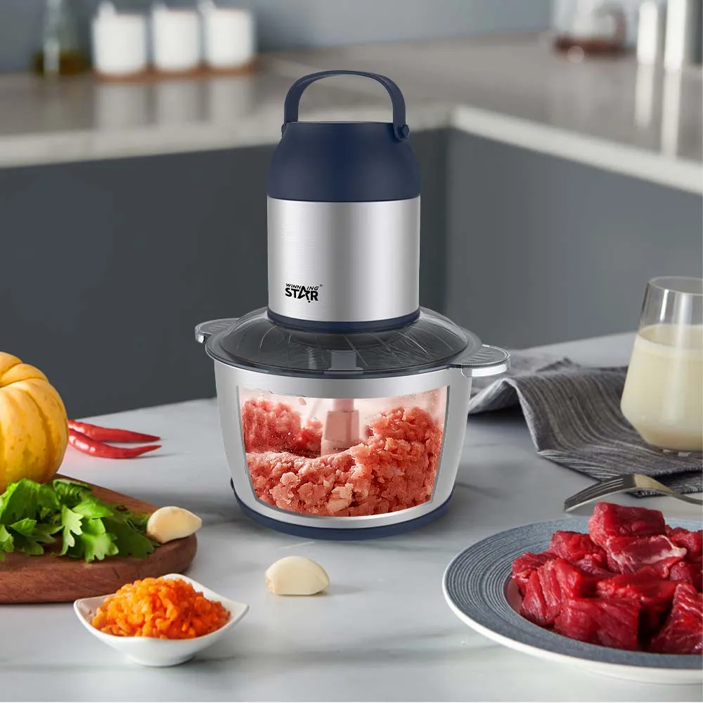 Winning Star ST-5564 2L 250W Meat Blender Food Processor Electric Food Chopper Vegetable Stainless Steel Commercial Meat Grinder