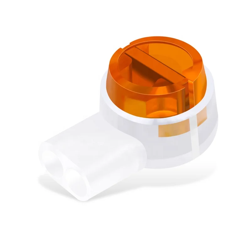 Waterproof Orange Clear Button Telephone Wire Connectors UY Butt Splice Connector K2 Network Cable Terminals