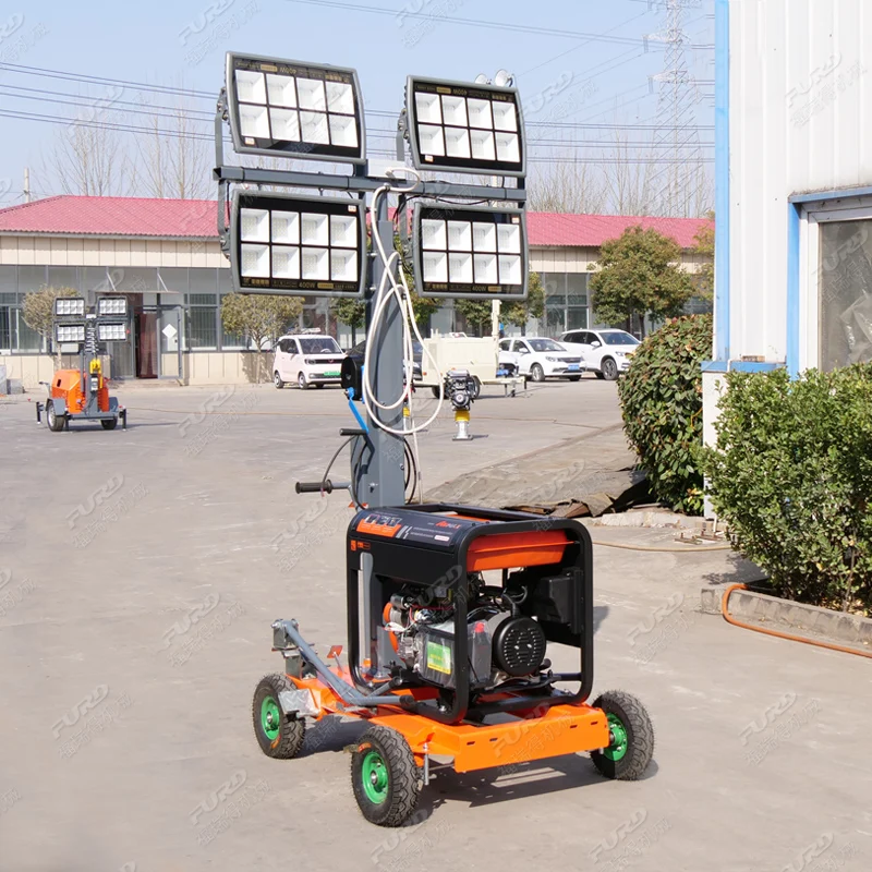 5M Manual Truss Lift Portable Trailers Lighting Mobile Light Tower FZM-1000B