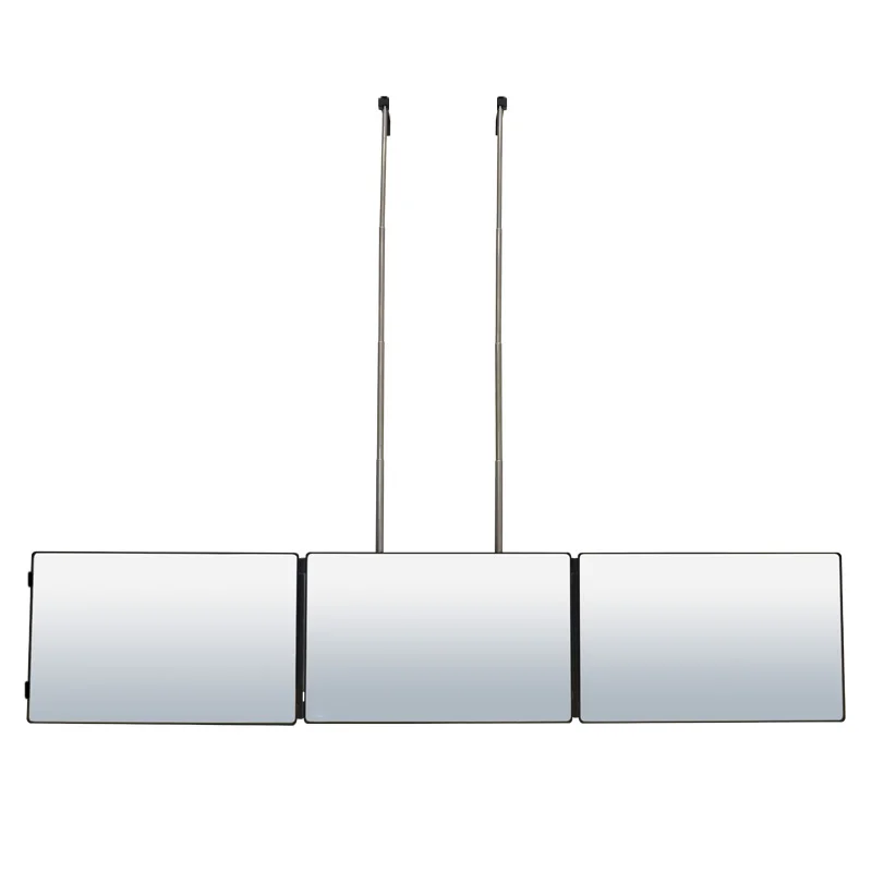 tri fold mirror Wall Mounted   hot selling China factory full length tri-folding mirror For Hair Cutting Self Haircut