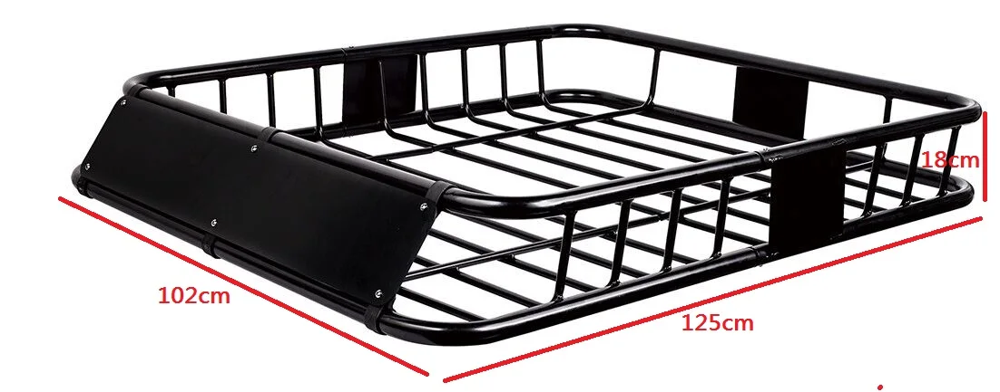 High Quality car roof top basket Luggage carrier-steel with powder coating with aerodynamic fairing to reduce wind noise outdoor