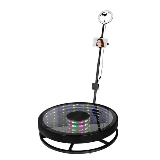 party artifact portable automatic photobooth automatic rotating selfie 360 video booth for wedding party