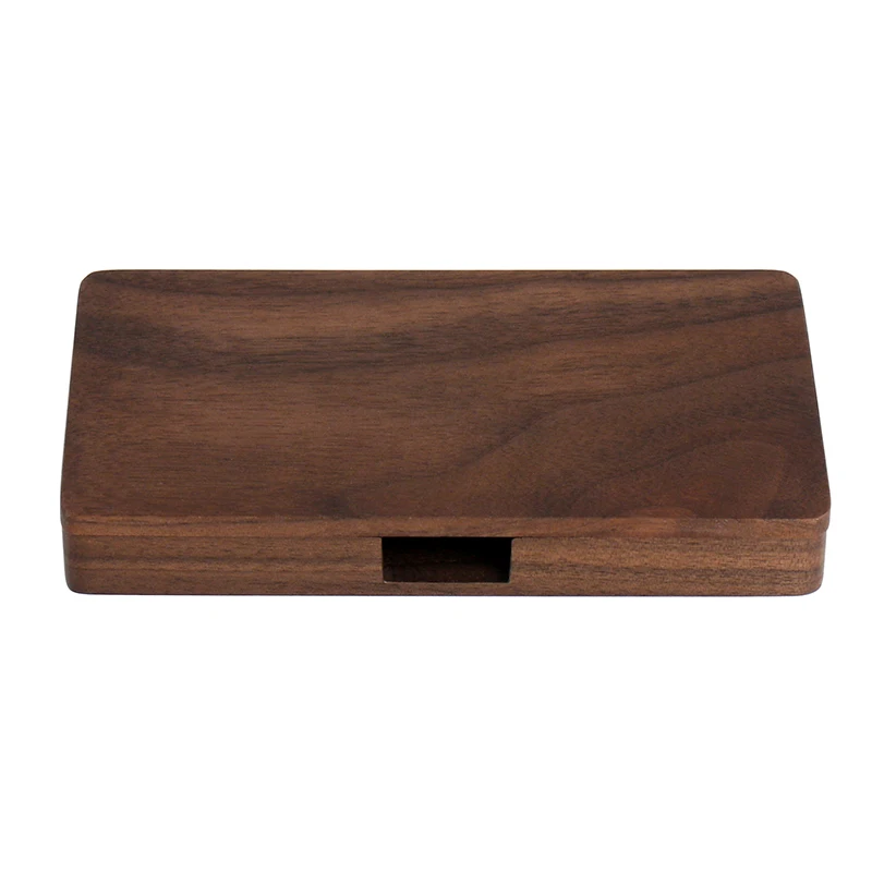Wood Business Card Holders Wood Business Card Case Wood Card Holder with Magnetic Closure for Women Men, Walnut