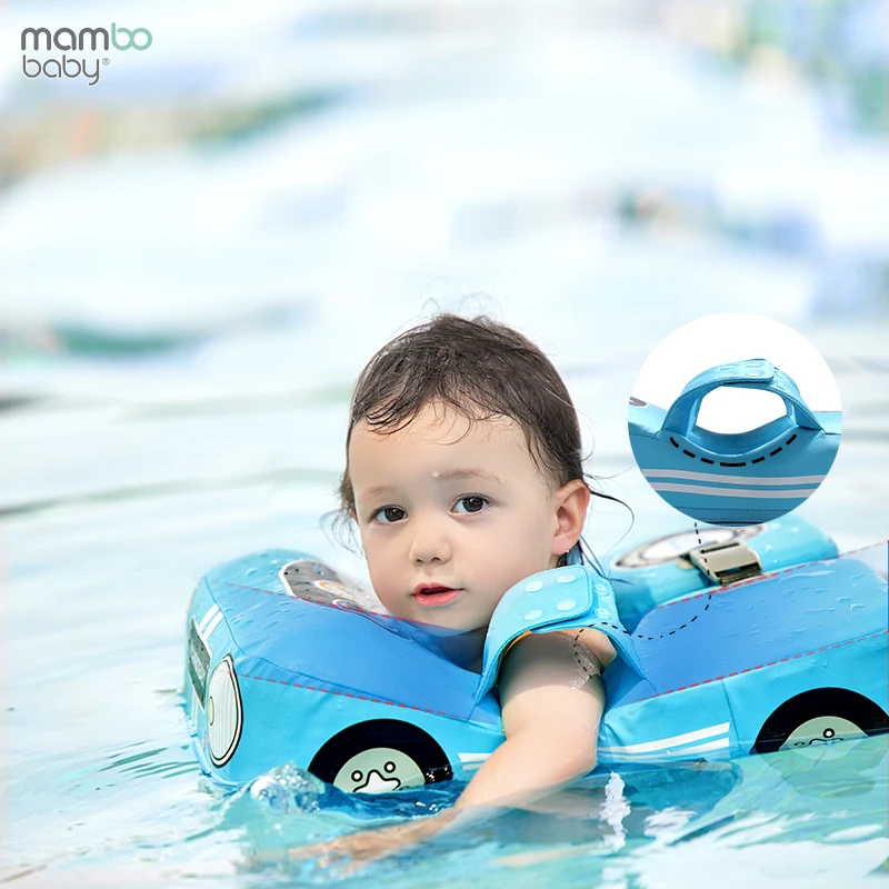Mambobaby 2022 new design car toddler infant  waist baby float for swimming pool bathtub babyspa seashore