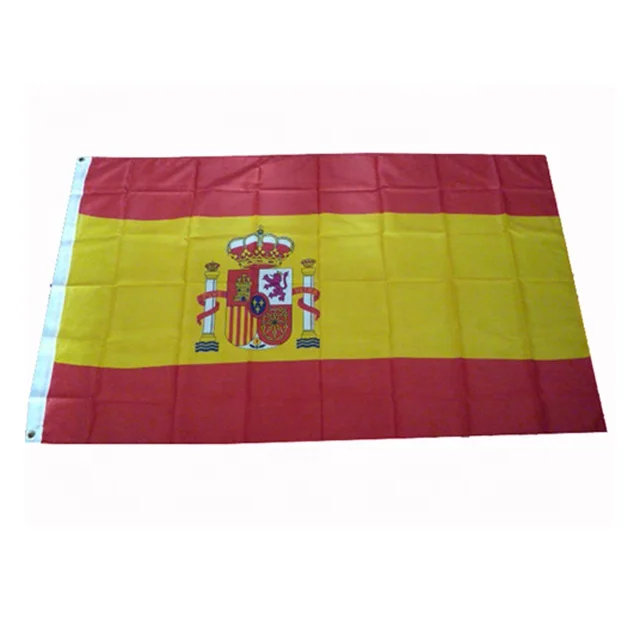 Hot Selling Outdoor 3*5ft stock cheap Espana Spanish Spain Flag