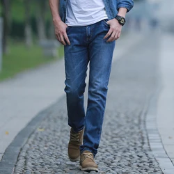 Men Stretch Denim jeans Pants Biker Trousers Original baggy Straight Leg Jeans for men Manufacturer wholesale