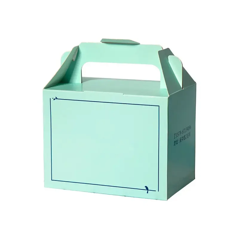 Factory Customized Ecological Wedding Birthday Baking White Cardboard Cake Dessert Logo Printing Window Opening Packaging Box