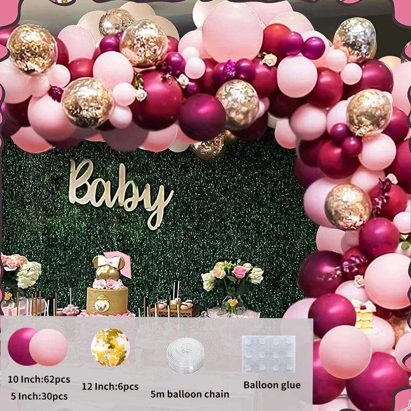 Rose Red Metal Gold Party Balloon Wedding Globos de Party Decorations Birthday Wedding Balloons