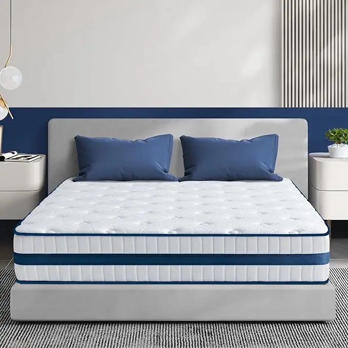 Single Spring Mattress with Air Buffer Spring Gel Memory Foam Mattresses Bedroom Furniture Support Medium Memory Foam Firm