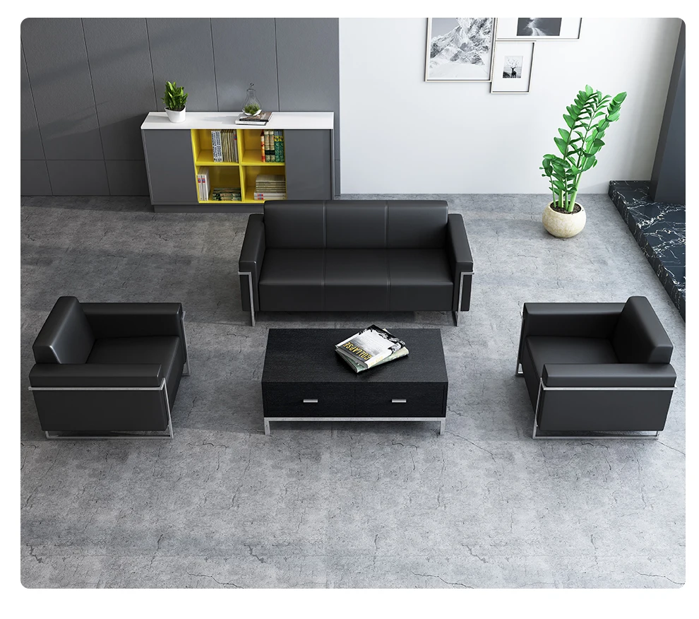 Офисная мебель коммерческий набор диванов для приема роскошные кожаные диваны модульный секционный диван ожидающий гостиной офисный