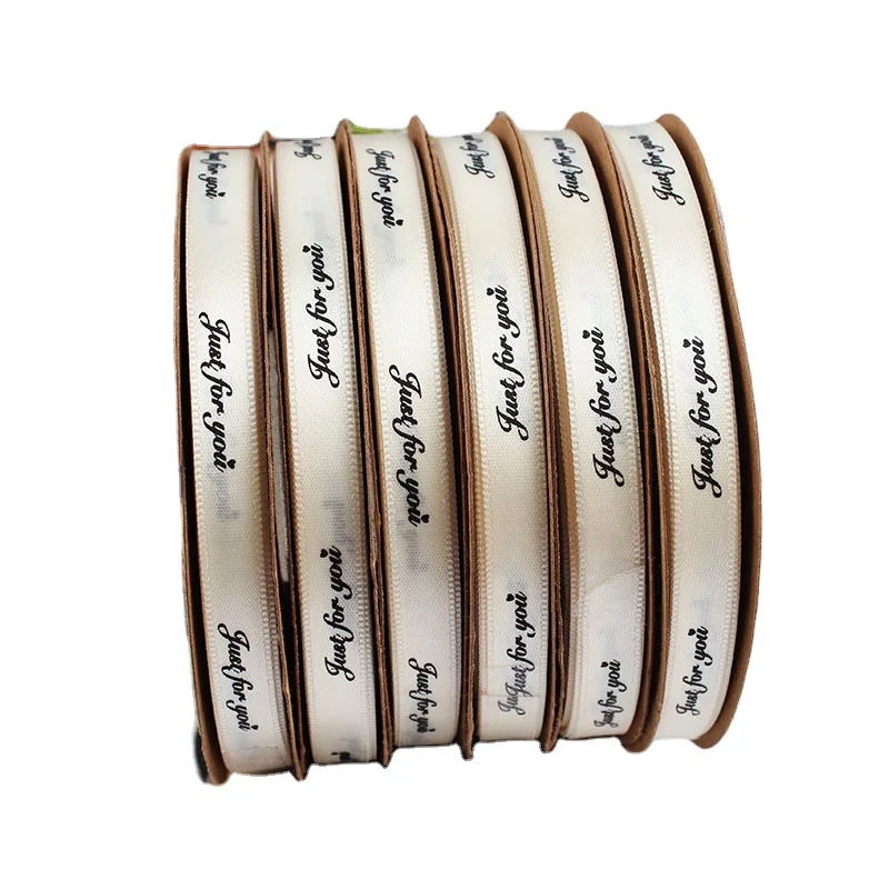 Factory wholesale customized 5/8inch logo satin ribbon decoration gift ribbon paper packing boxe clothes ribbon