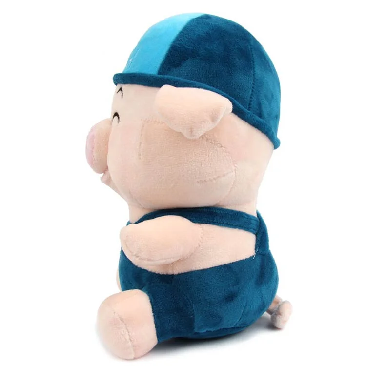 custom boy pig plush stuffed toys doll cute round fat animated doll  pattern