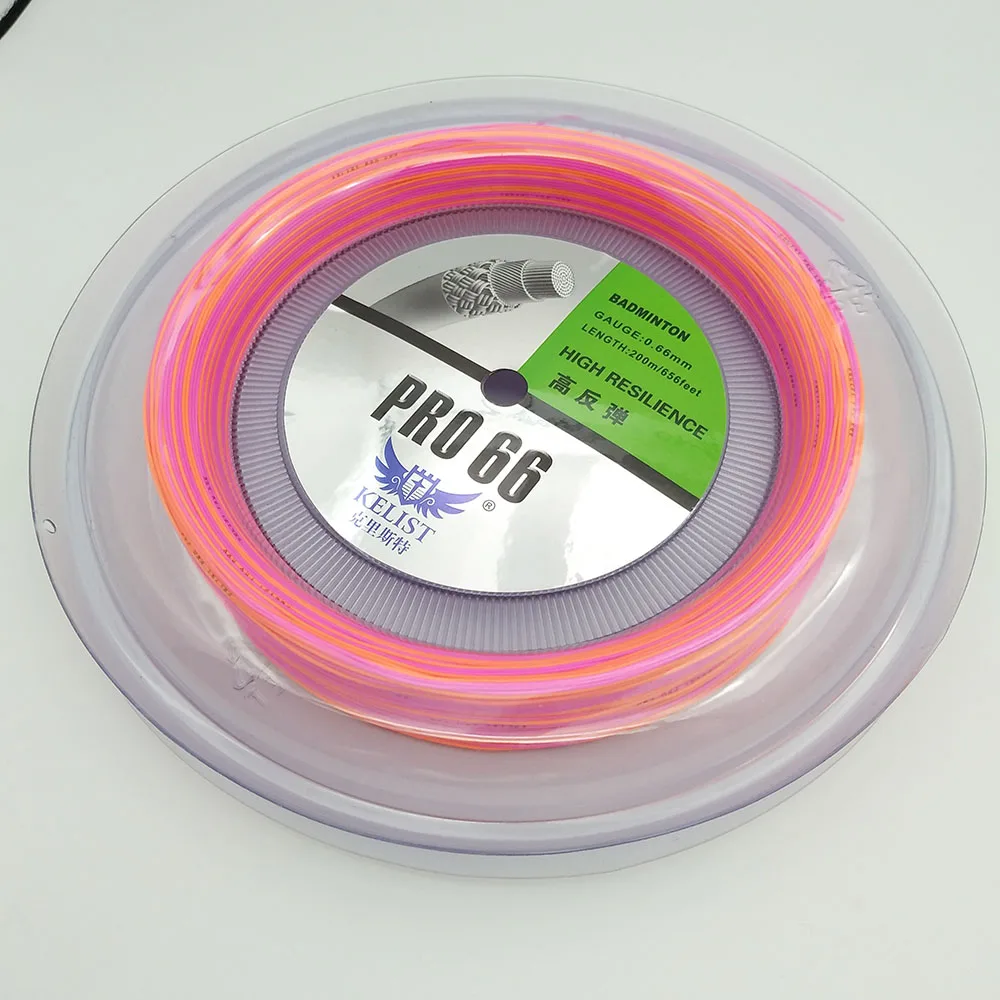 
Professional 0.66mm 200m pro66 high resilience brand badminton string 