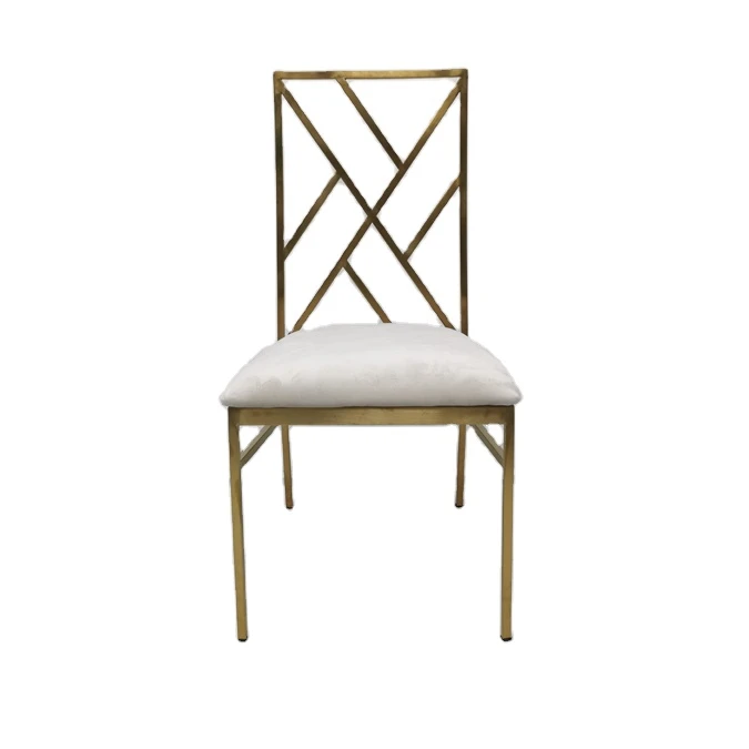 Light wholesale banquet gold dining chairs