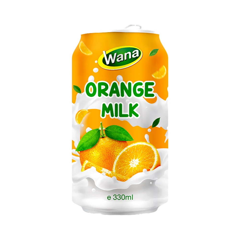 Здоровый апельсиновый молочный напиток Vietnam Oem от производителя напитков Wana фруктовый сок с рисом и миндалем