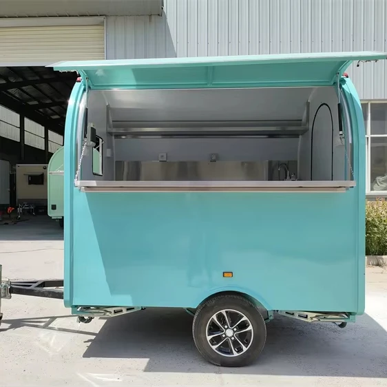 Customized Mobile Round Food Truck Bakery Food Cart Concession Food Trailer