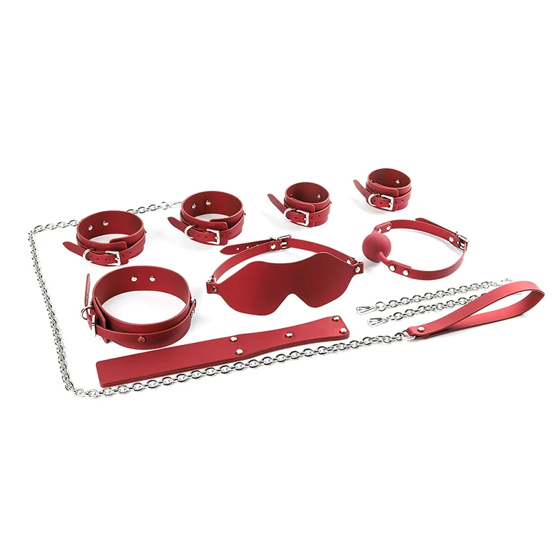 Sexy Lingerie For Woman Couples Cosplay Adults Games Bdsm Handcuffs Collar Whip Toys Accessories Bondage Set
