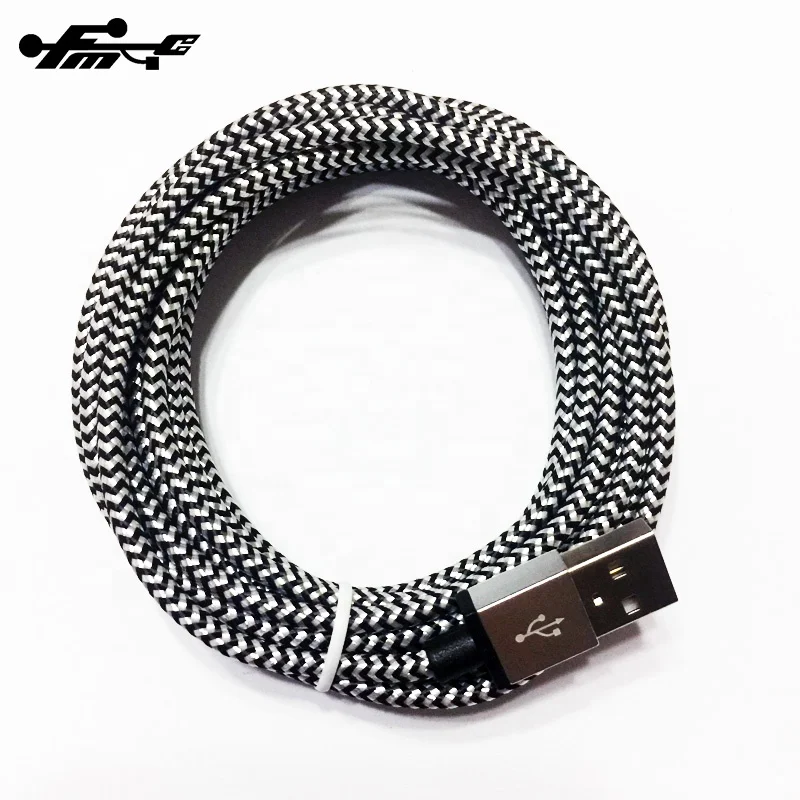 6Ft length manufacture colorful type c charging cable braided usb date cable