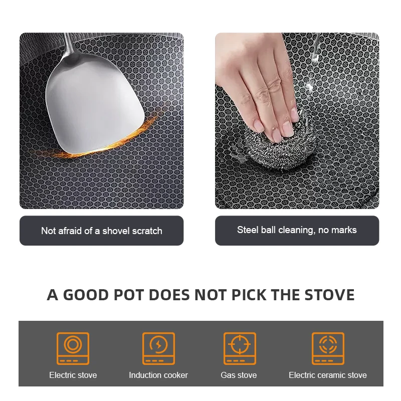 New Design Three-Layer Nonstick Stainless Steel Wok Pan with Lids Honeycomb Cooking Frying Pan for Hotels