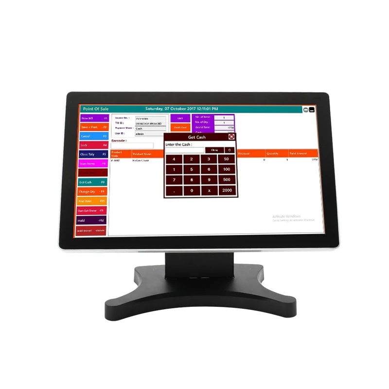 Retail Windows or android raspberry pi skimmere epos pos system touch screen 15.6 inch