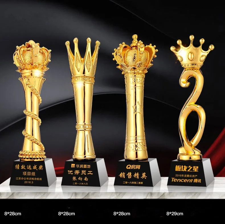 Cheap Price Great Honor Awards Trophies Star Shape Gold Resin Trophies Gold Oscar Thophy for Movies and Music and Sports