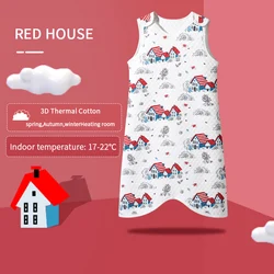 OEKO certificate children 1.5 tog Spring Autumn vest cotton warm anti-kick baby sleeping bags