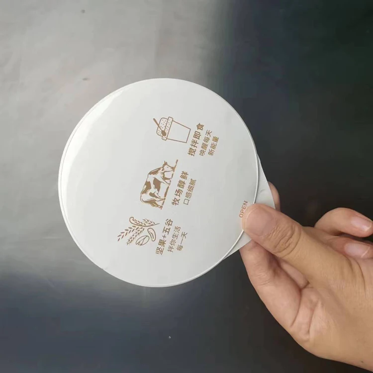 Customized color and style K Cup Pods aluminum foil heat sealing lids 53mm for coffee / juice/capsules/medicine bottle