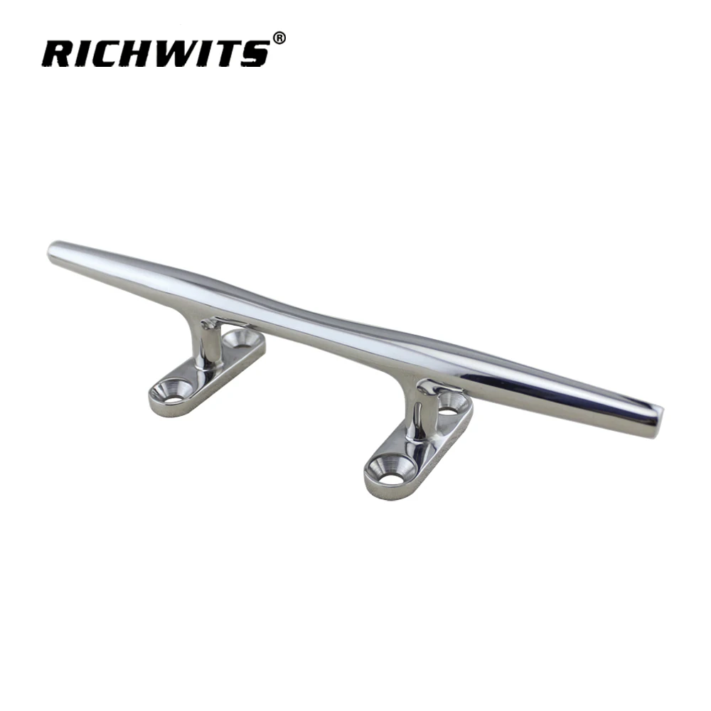 Boat Dock Cleat 4/5/6/8/10/12 inch Boat Cleat Open Base Cleat Marine Heavy Duty 316 Stainless Steel with 4 Pcs Screws