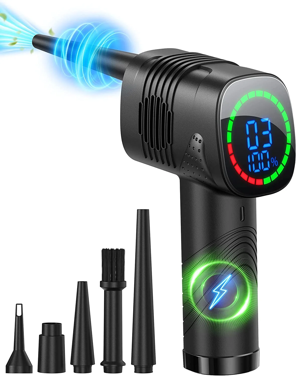 Wireless Air Duster Cleaner Can 40000rpm Use Computer PC Laptop Keyboard Handheld Electric Cordless Compressed Air Blowing Gun