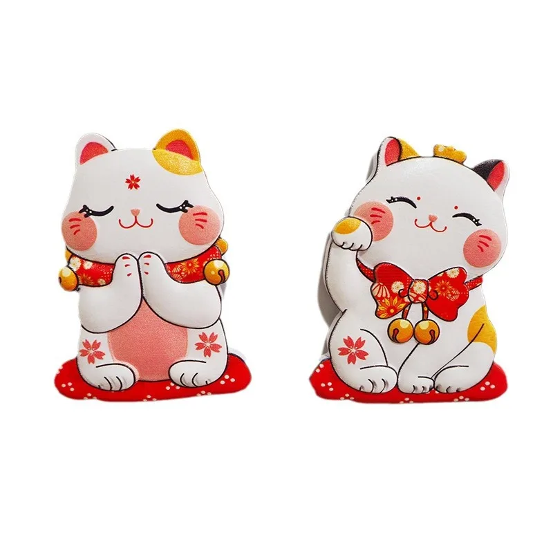 Refrigerator fortune cat creative magnetic stickers cute 3d resin literary Chinese style magnetic refrigerator wholesale