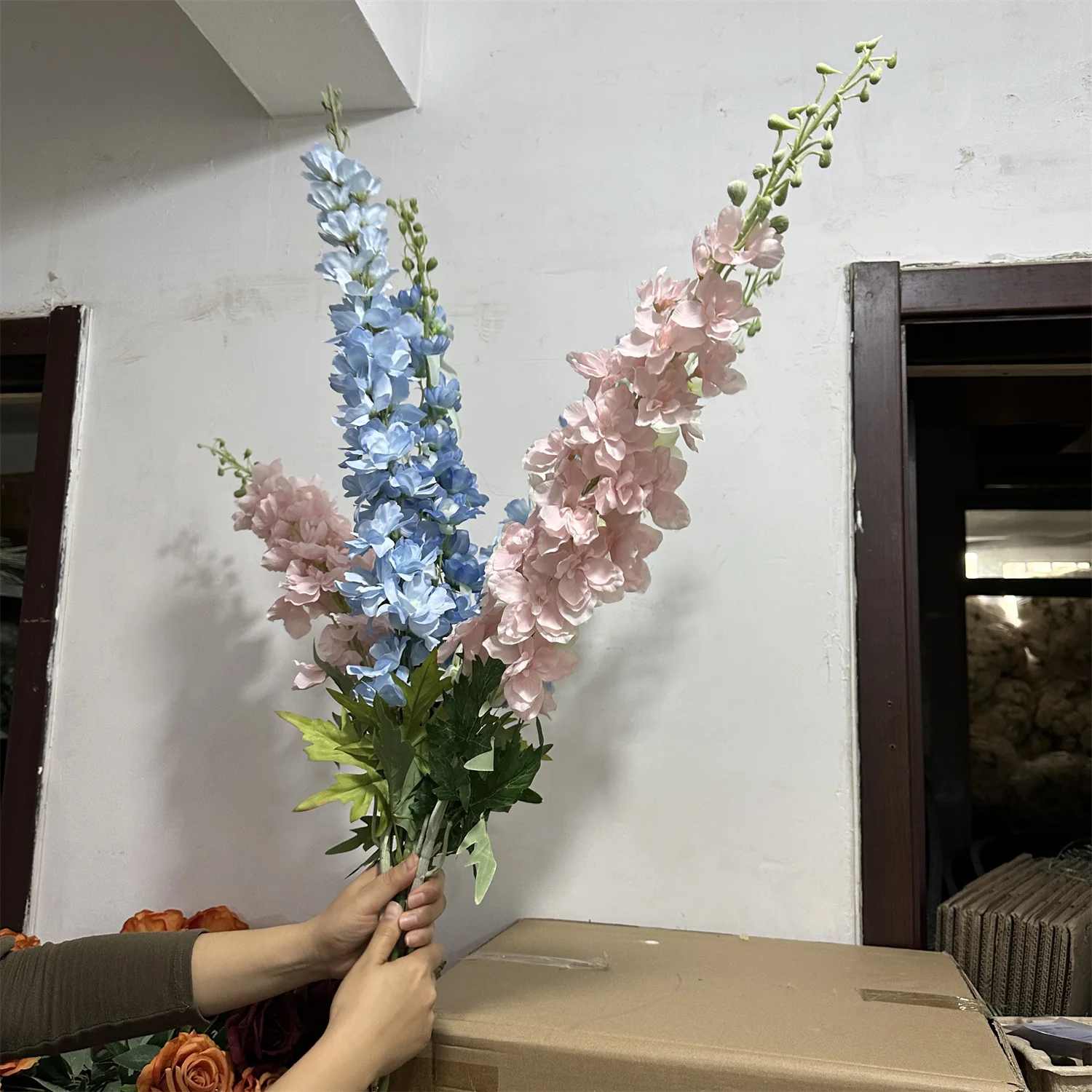 IFG Wholesale Artificial Big Delphinium Flower Arrangement for Wedding Arch Garland Decor