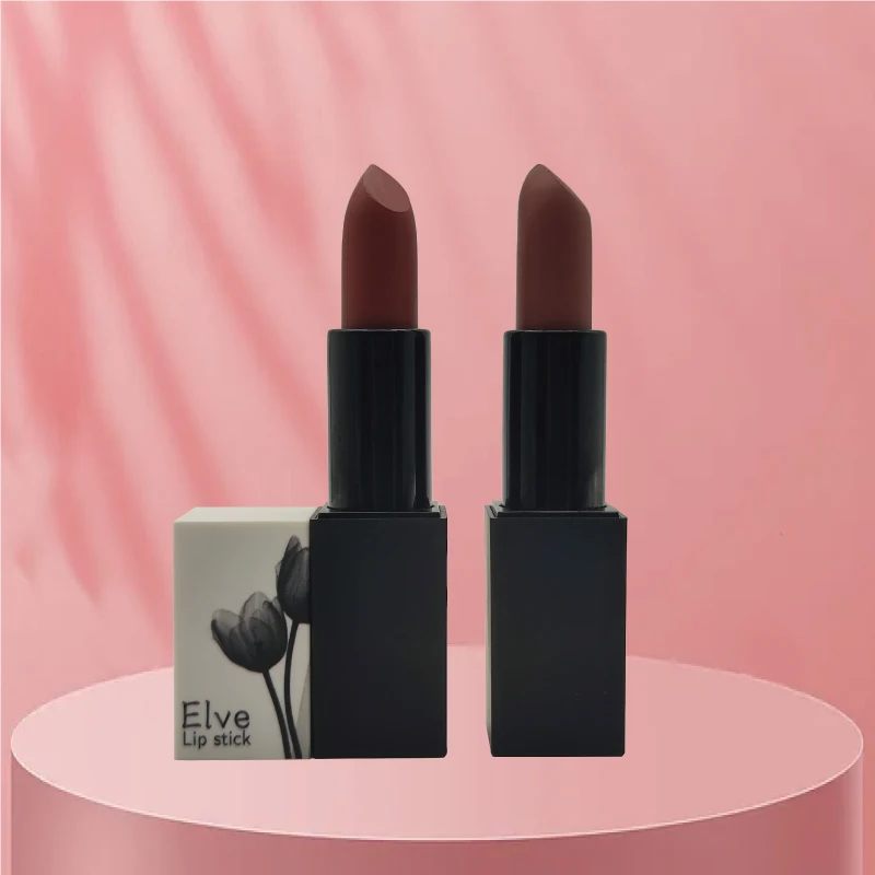 Private Label Matte Lipstick Long Lasting and Pigmented Custom Logo and Low MOQ Waterpoof Bullet Head Makeup