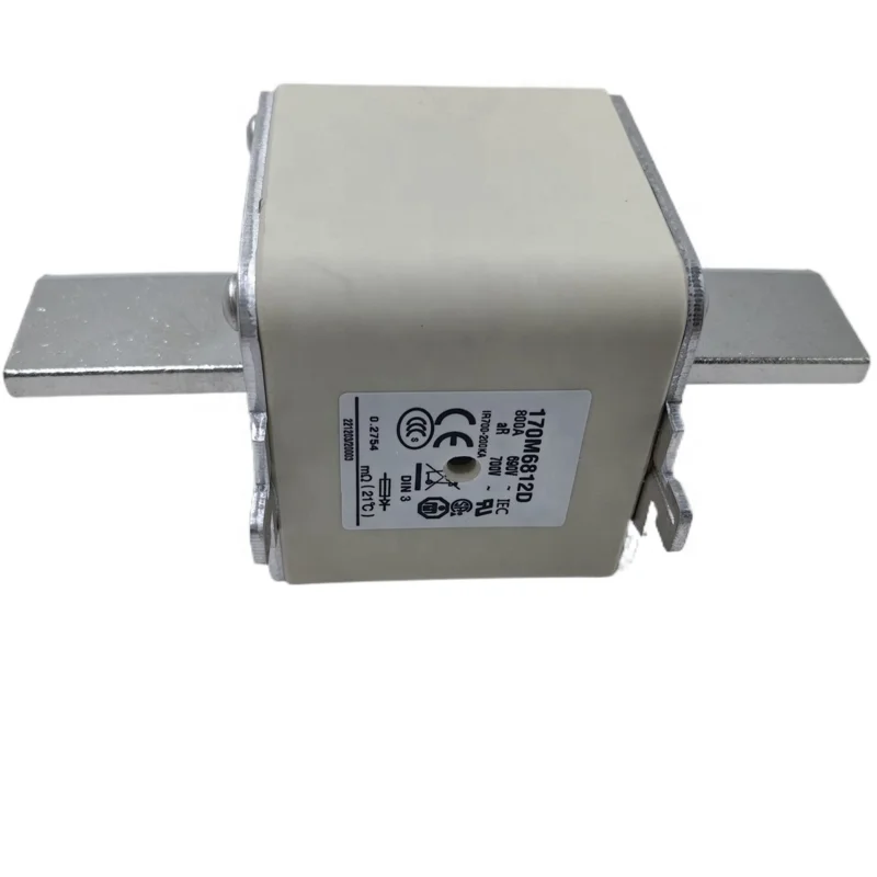 Fuse link 170M6812D 800A AC690V DIN 3 aR dual indicator high speed fuse