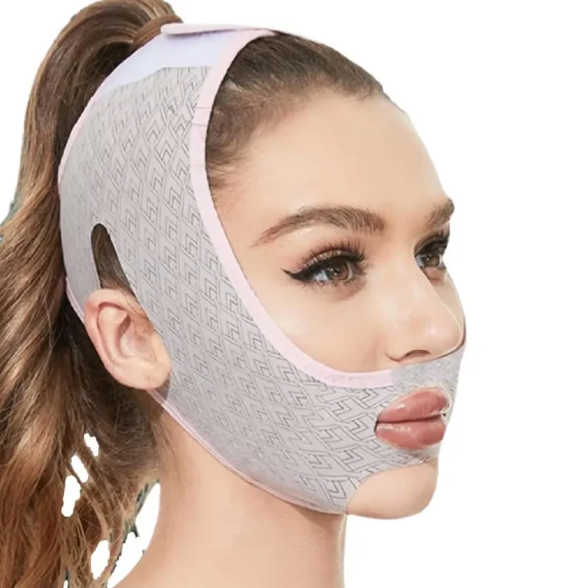Private Label OEM Reduces Fine Lines Double Chin Reducer Face Lifting Bandage V lifting Face Mask