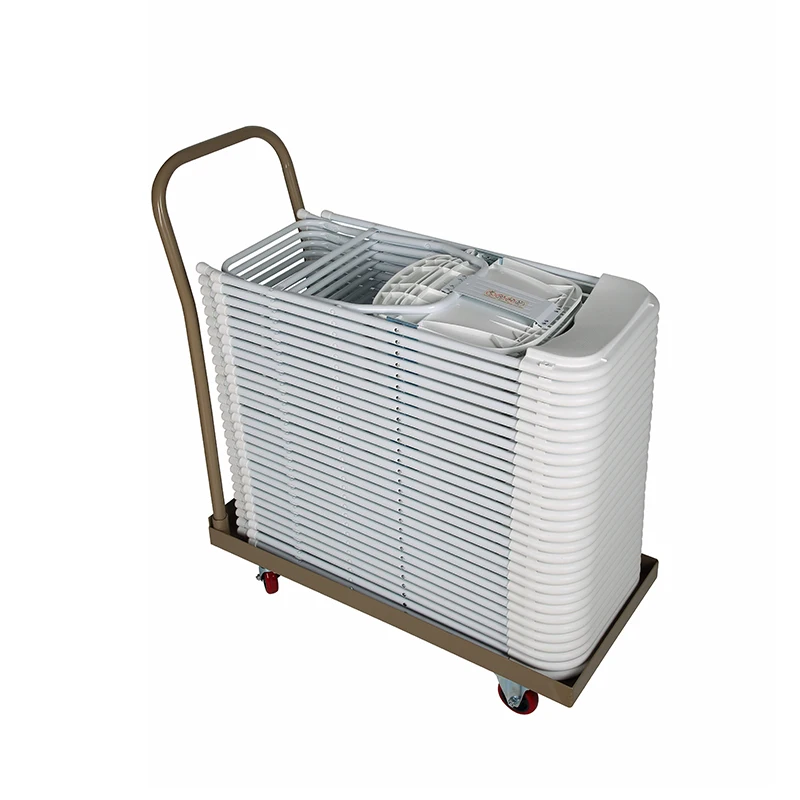 Warehouse Foldable Handle Big Wheel Heavy Duty Trolley Steel Platform Cart