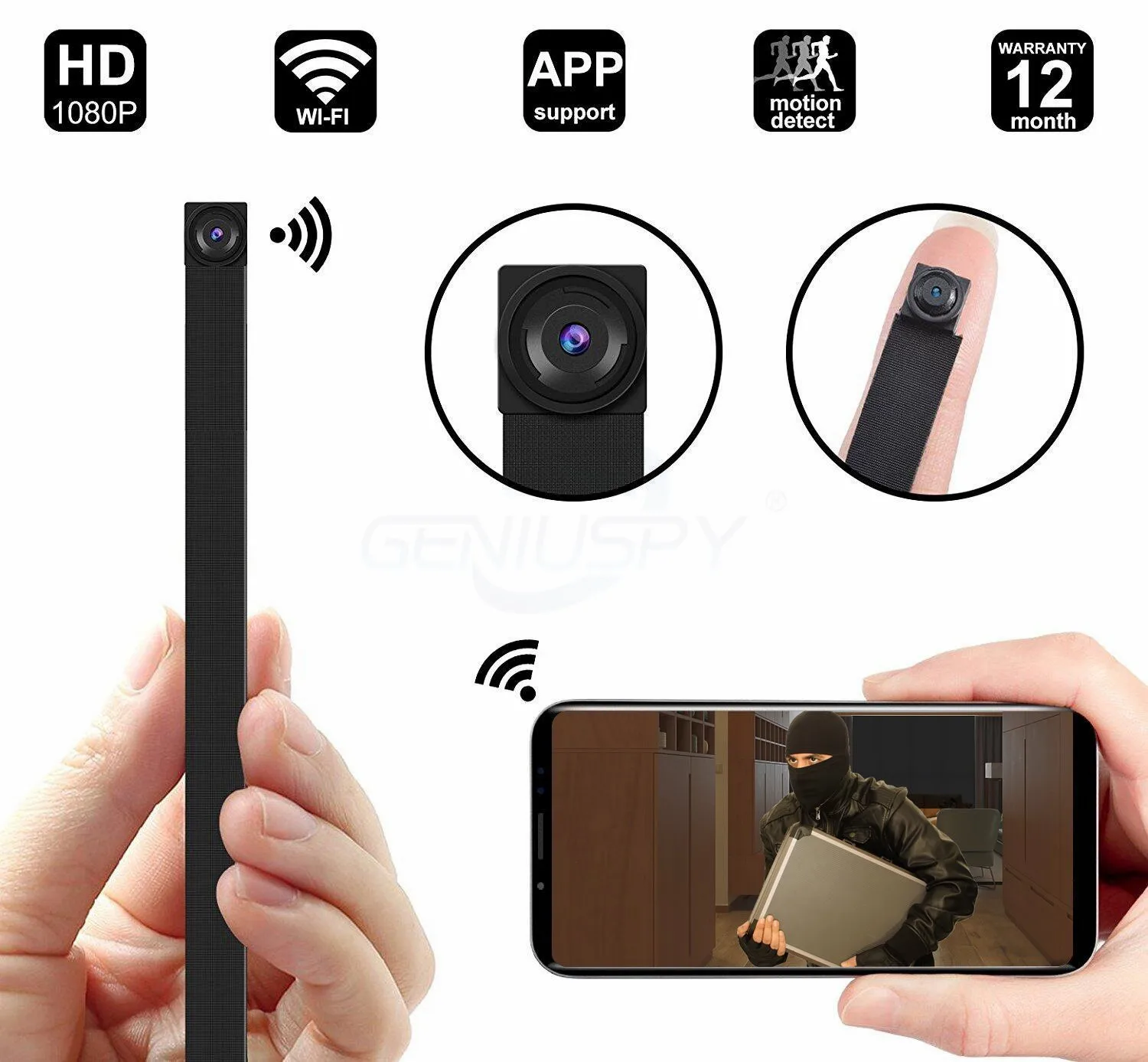 1080P Very Mini WiFi Camera Remote Control 2MP P2P Video Recorder Wireless Wi-Fi Small Camcorder IP Camera Support TF card&Audio