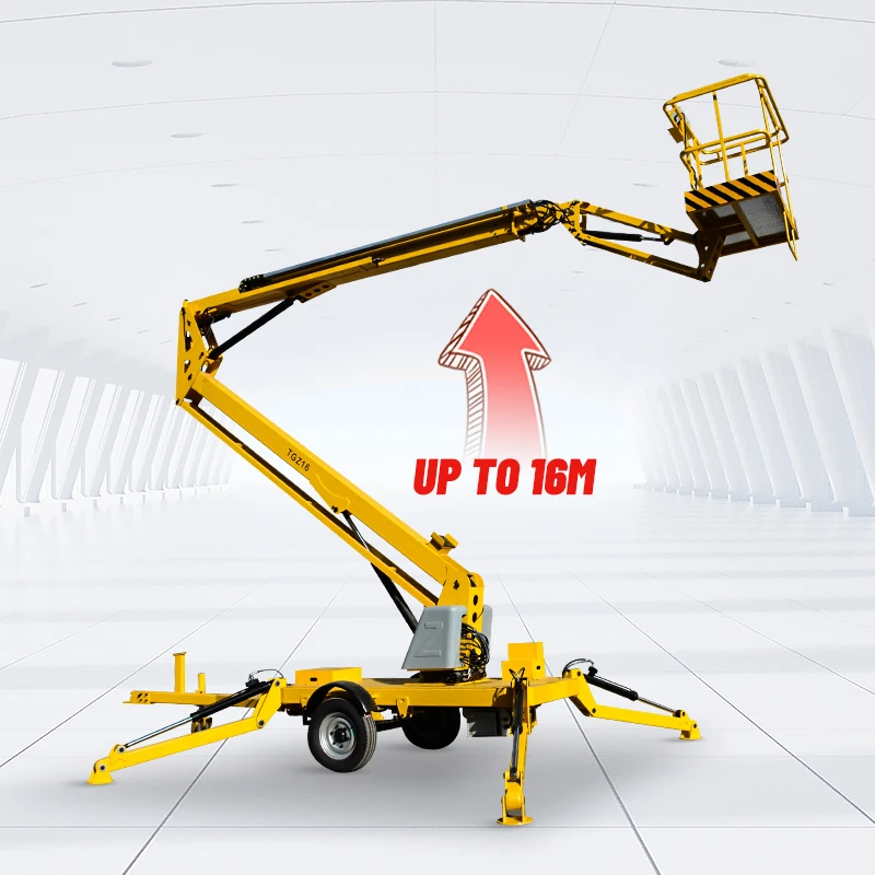 8~16m Towable Articulating Boom Lift Man Lift Aerial Work Platform