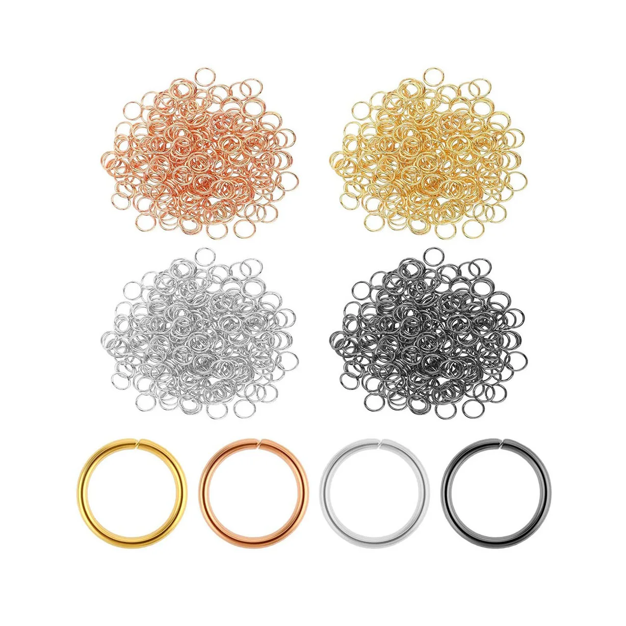 Round O Ring Keychain 4mm 5mm 6mm 7mm 8mm 10mm 12mm Open Small Connector Jump Rings For Diy Making Jewelry Findings Accessories