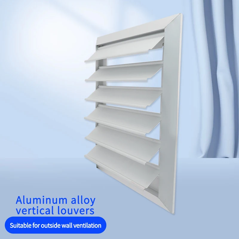 Оптовая продажа, квадратные оконные жалюзи, вентиляционные вертикальные жалюзи из алюминиевого сплава