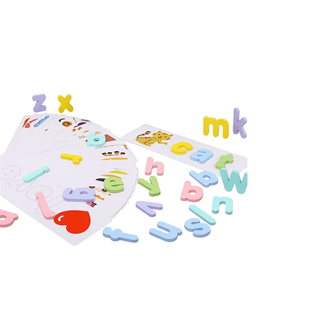 
Professional manufacturer kids wooden learning toys wooden blocks spell words 
