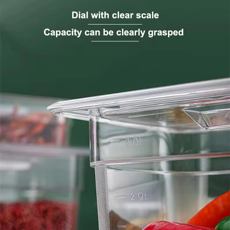 PC GN PAN 1/1 H65 Catering Restaurant Cafe Hotel Kitchenware Clear Plastic Gastronorm Container Food Pan Sauce basin