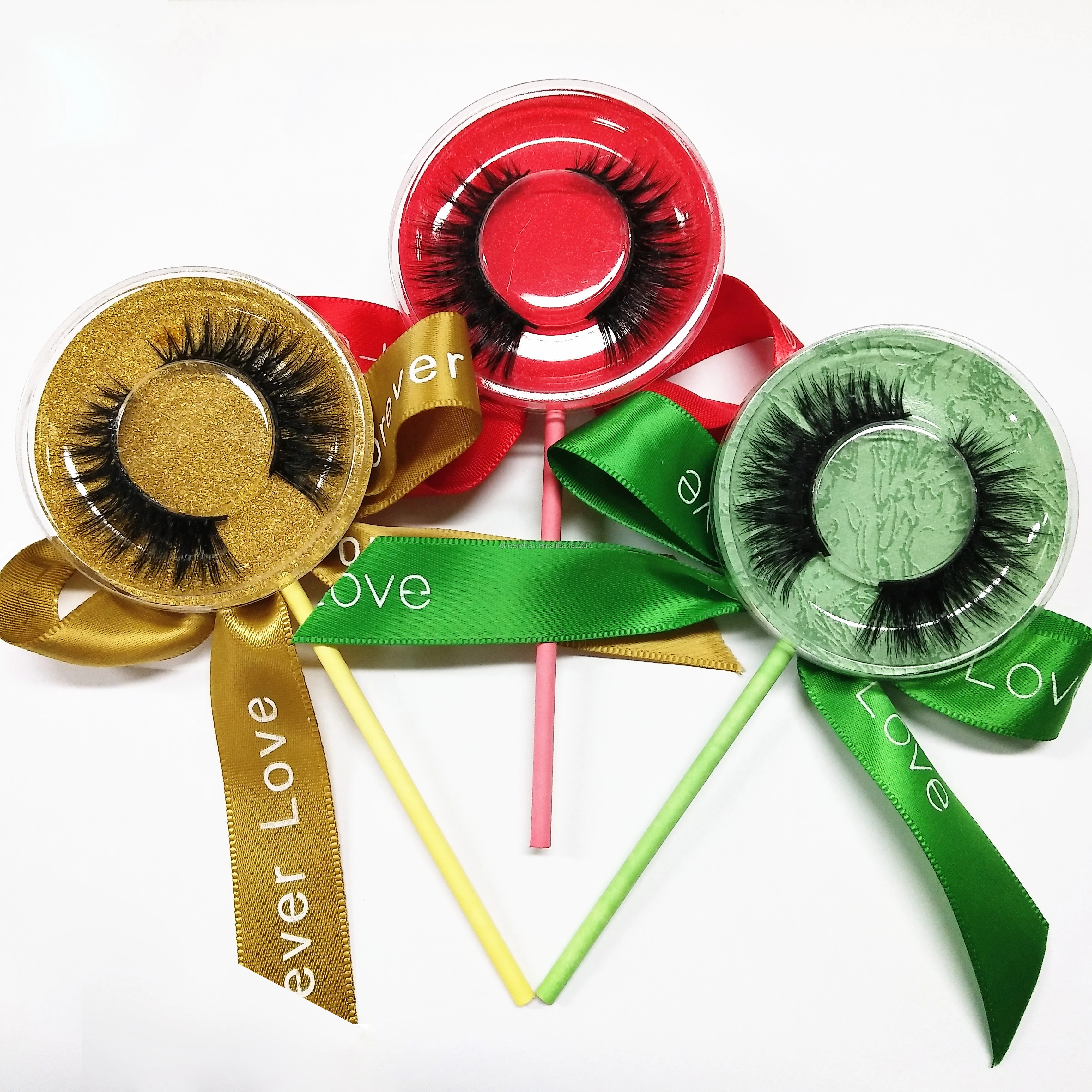 wholesale Vendor Christmas 25mm 3d 5d faux mink silk synthetic wispy fluffy thick luxury false eyelashes for beauty makeup