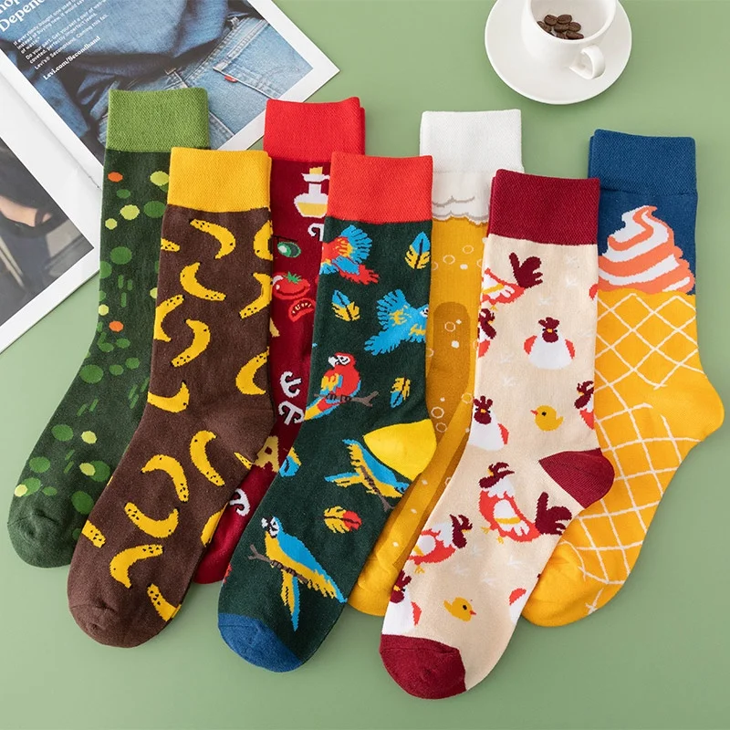 Quentin Drop shipping Wholesale Fashion design socks women Cotton Crew Fun Socks Custom made Logo Happy crew novelty Socks