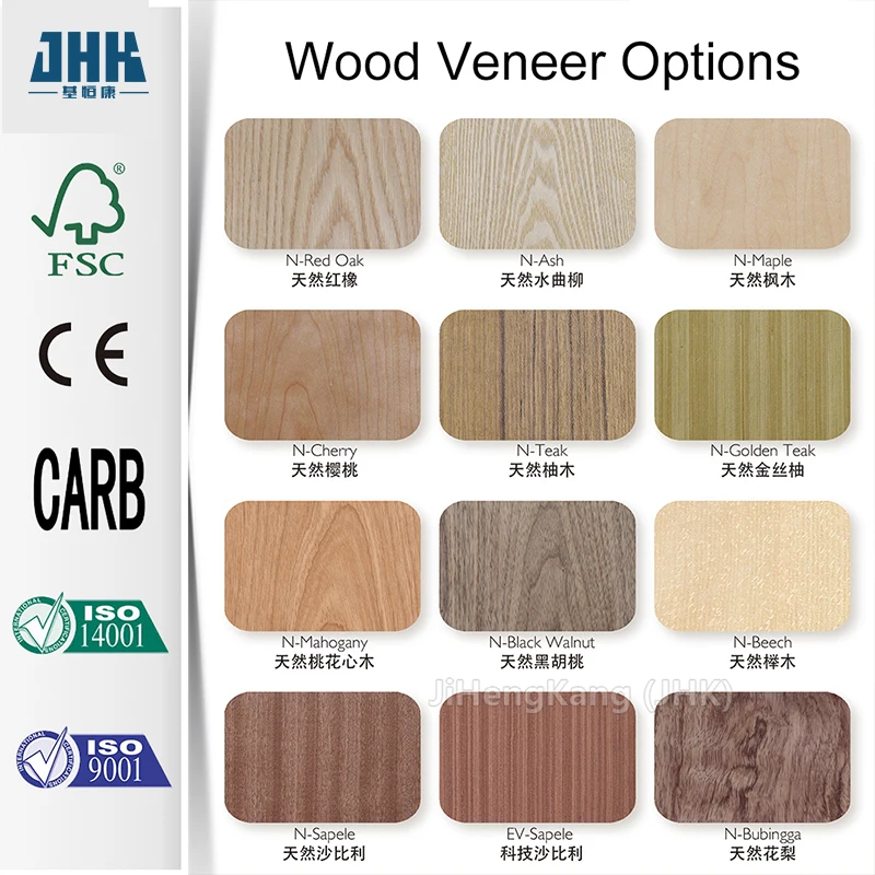 JHK-M01 N-red oak unfinished embossed raise panel Veneer interior wooden swing door modern wood door designs Good quality Modern