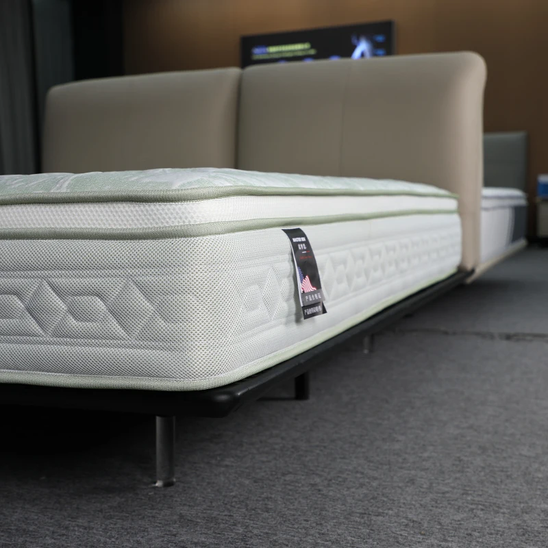 Cooling fabric king size gel memory foam pocket spring mattress roll up packing in a box