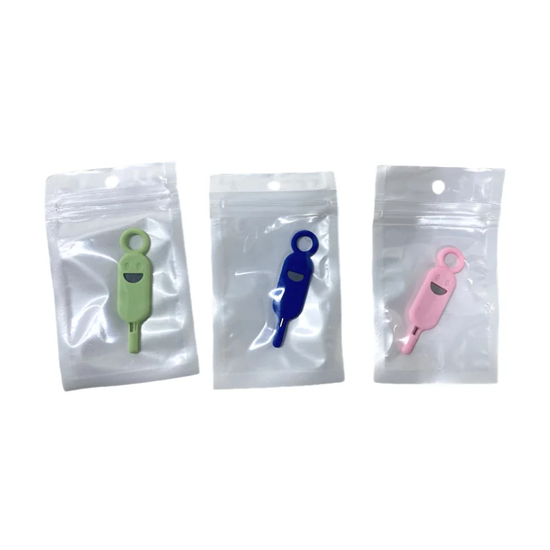 New Arrival Creative Smile Anti-loss SIM Card Tray Multi-use Eject Pin Silicone Protector Phone Accessories