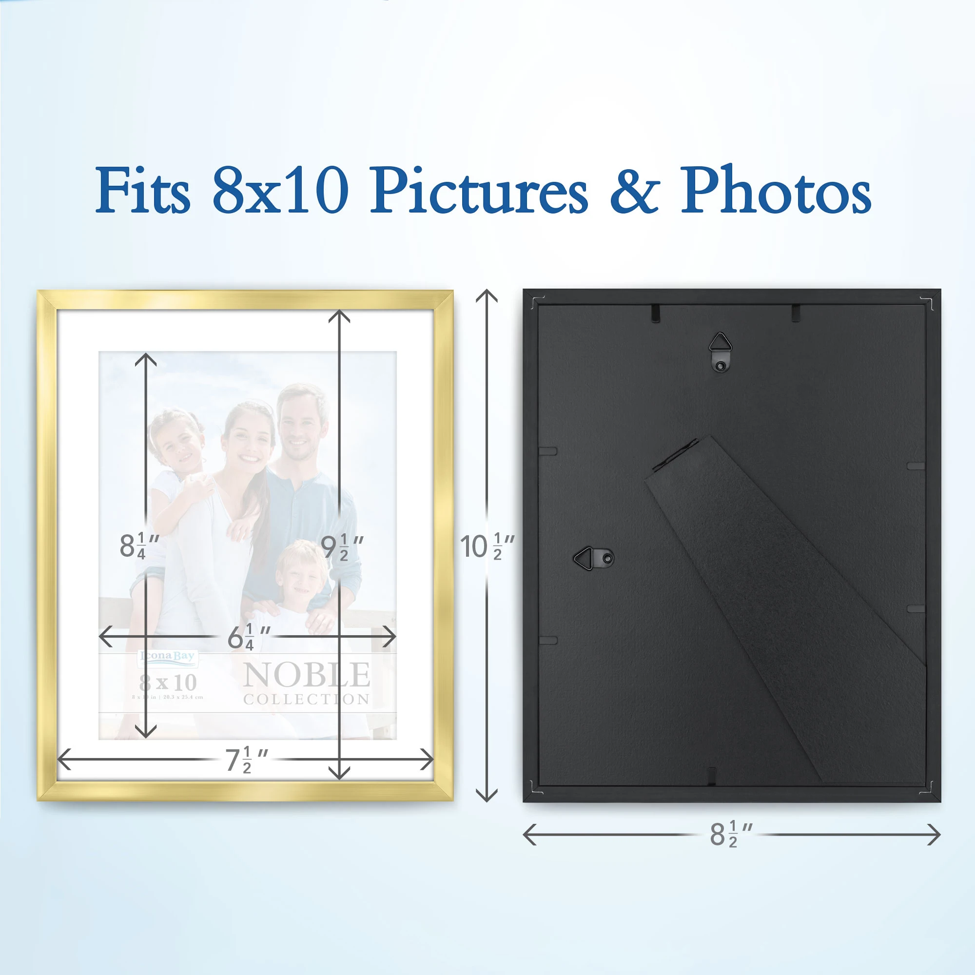 Оптовая продажа на заказ 8 х10 Золотая пластиковая фоторамка настенное крепление украшение дома с деревянными и серебряными материалами